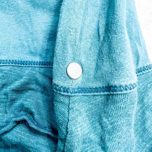 Neon Buddha Teal Tiered Ruffle Long Sleeve Tunic Top Size Small - Picture 7 of 7